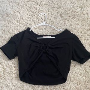 ROMWE black cropped shirt